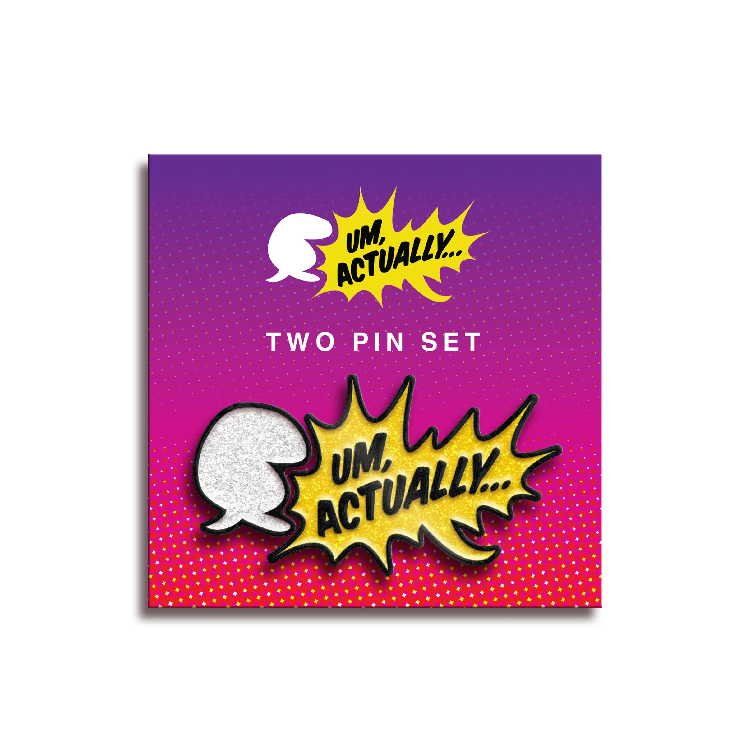 Um, Actually Logo 2-Pin Set - Image 3